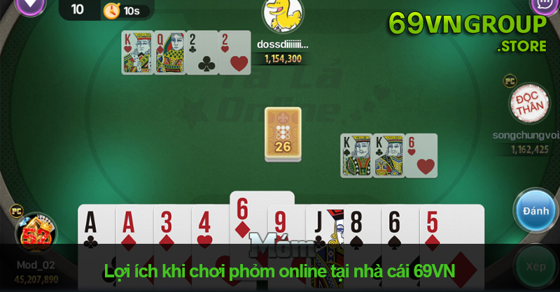 Chơi phỏm online tại nhà cái 69VN